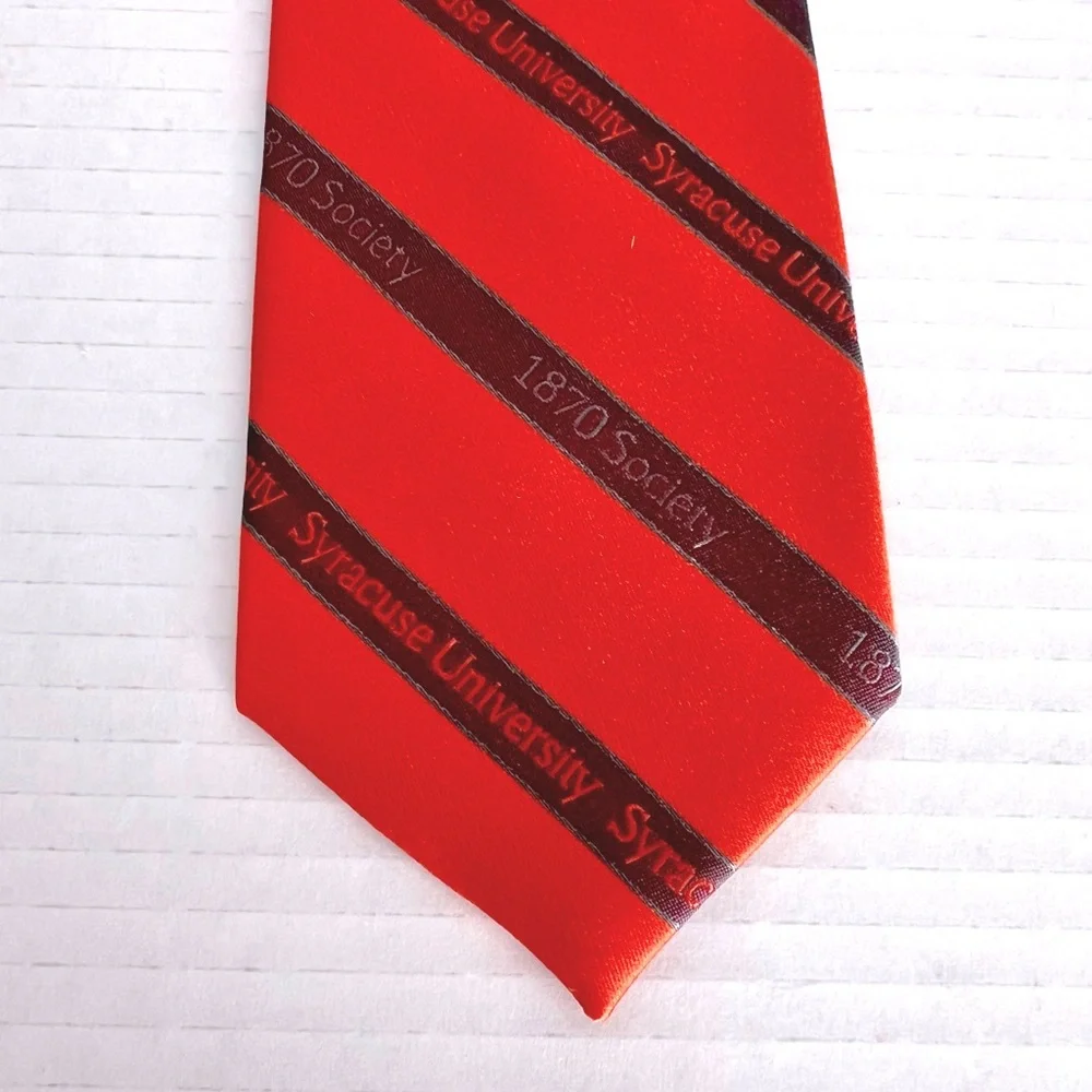 University Syracuse 1870 Society Men’s Silk Tie Orange and Gray Alumni 58”